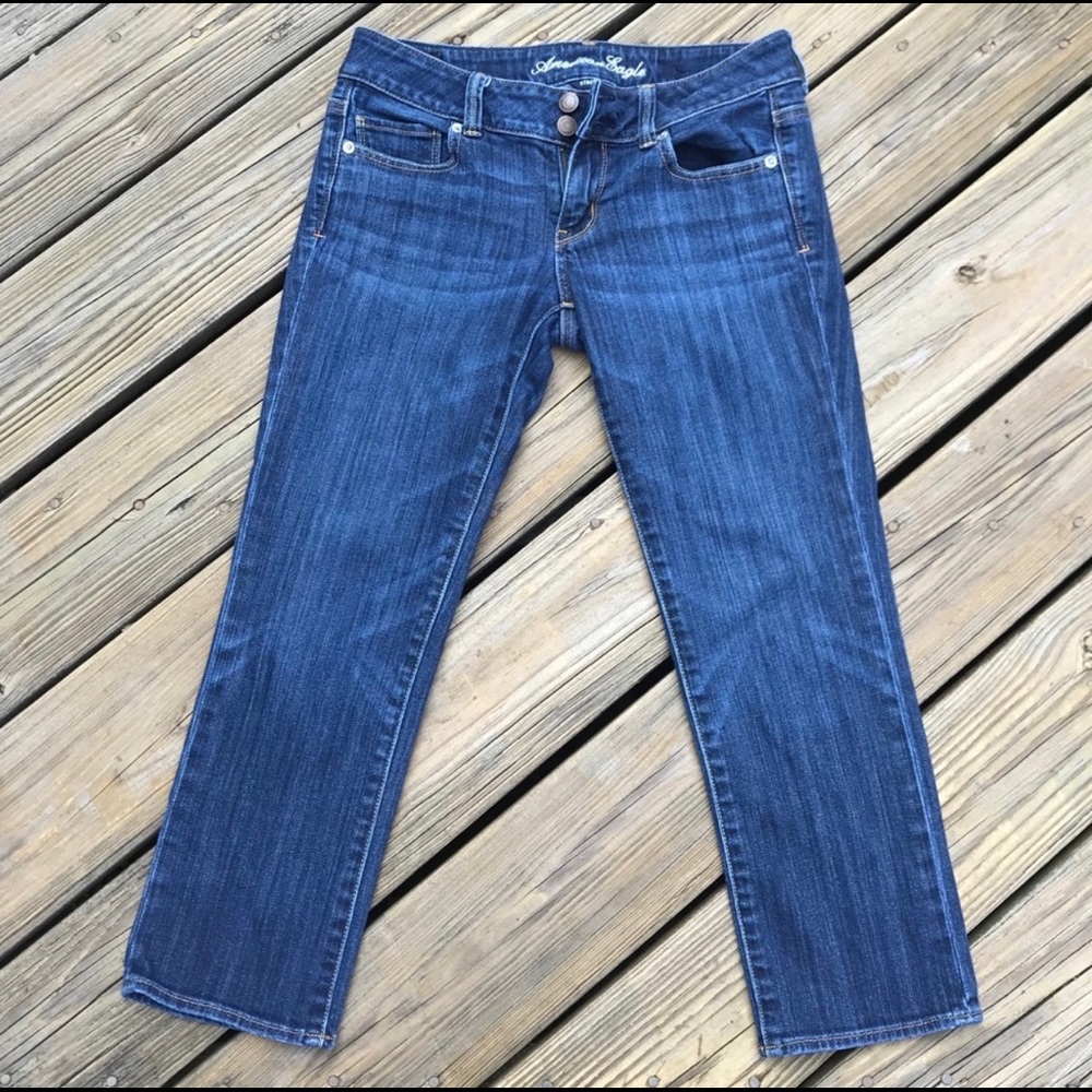 AMERICAN EAGLE ARTIST STRETCH CROP JEAN - Picture 1 of 5